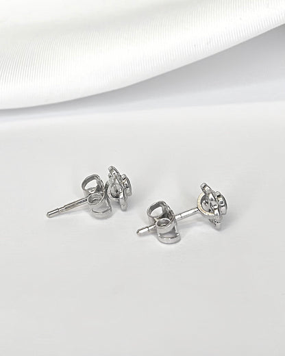Pendientes Marguerite con zafiros de 0,24 quilates y diamantes de 0,36 quilates "Cristina"