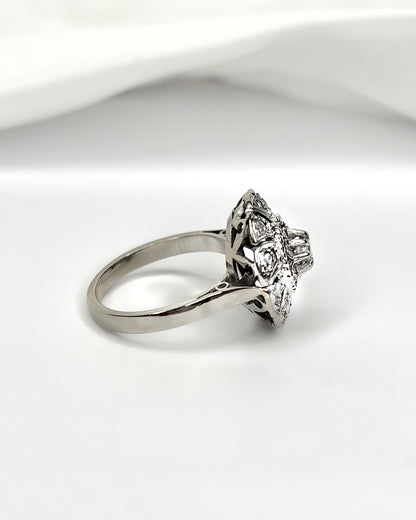 Bague Marguerite Art-Déco Diamants 0.28 carat "Aude"