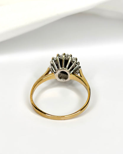 Bague Marguerite Saphir 1.50 carat &amp; Diamants "Gabriella"