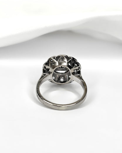 Bague Marguerite Art-Déco Diamants 0.28 carat "Aude"