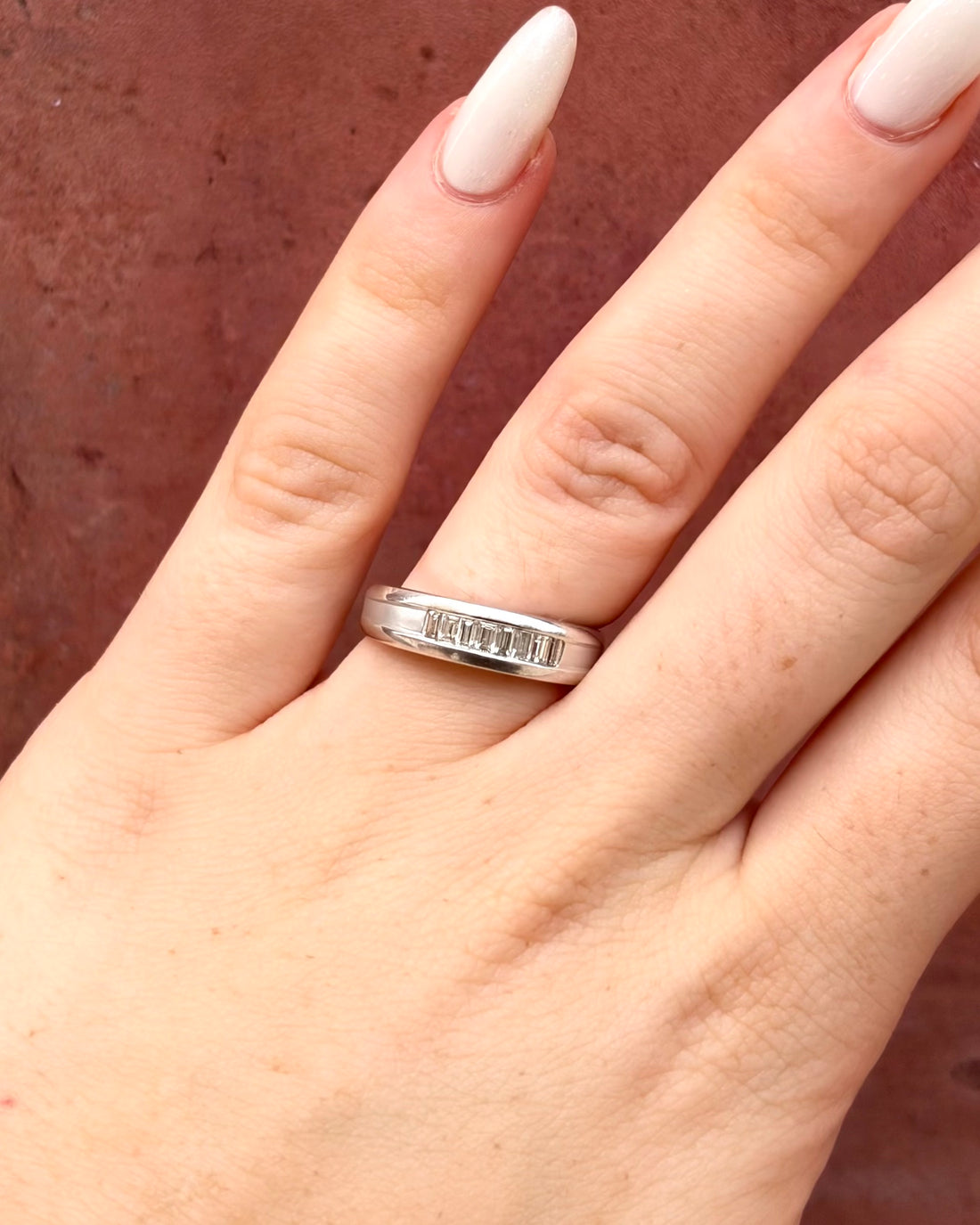 Bague Jonc Demi-Alliance Diamants 0.32 carat "Melinda"