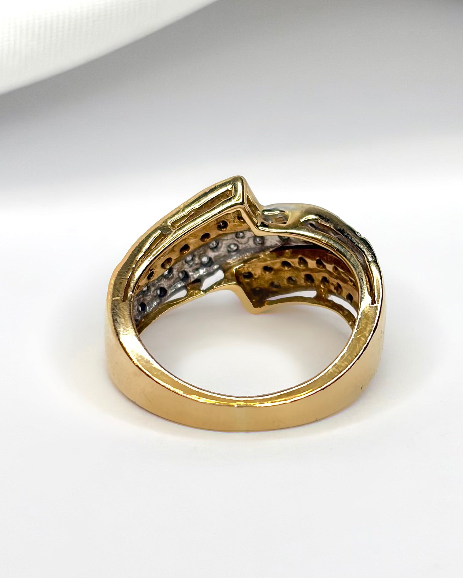 Bague Jonc Diamants Cognac 0.47 carat &amp; Or 5g "Ruth"