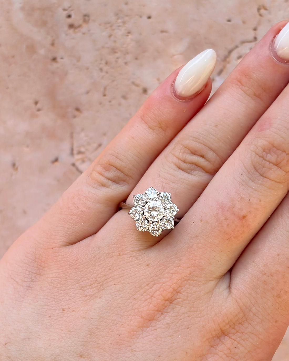 Bague Marguerite Diamants 1.30 carat "Marie"