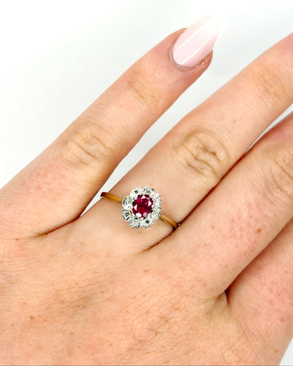 Bague Marguerite Tourmaline 0.40 carat &amp; Diamants "Naya"