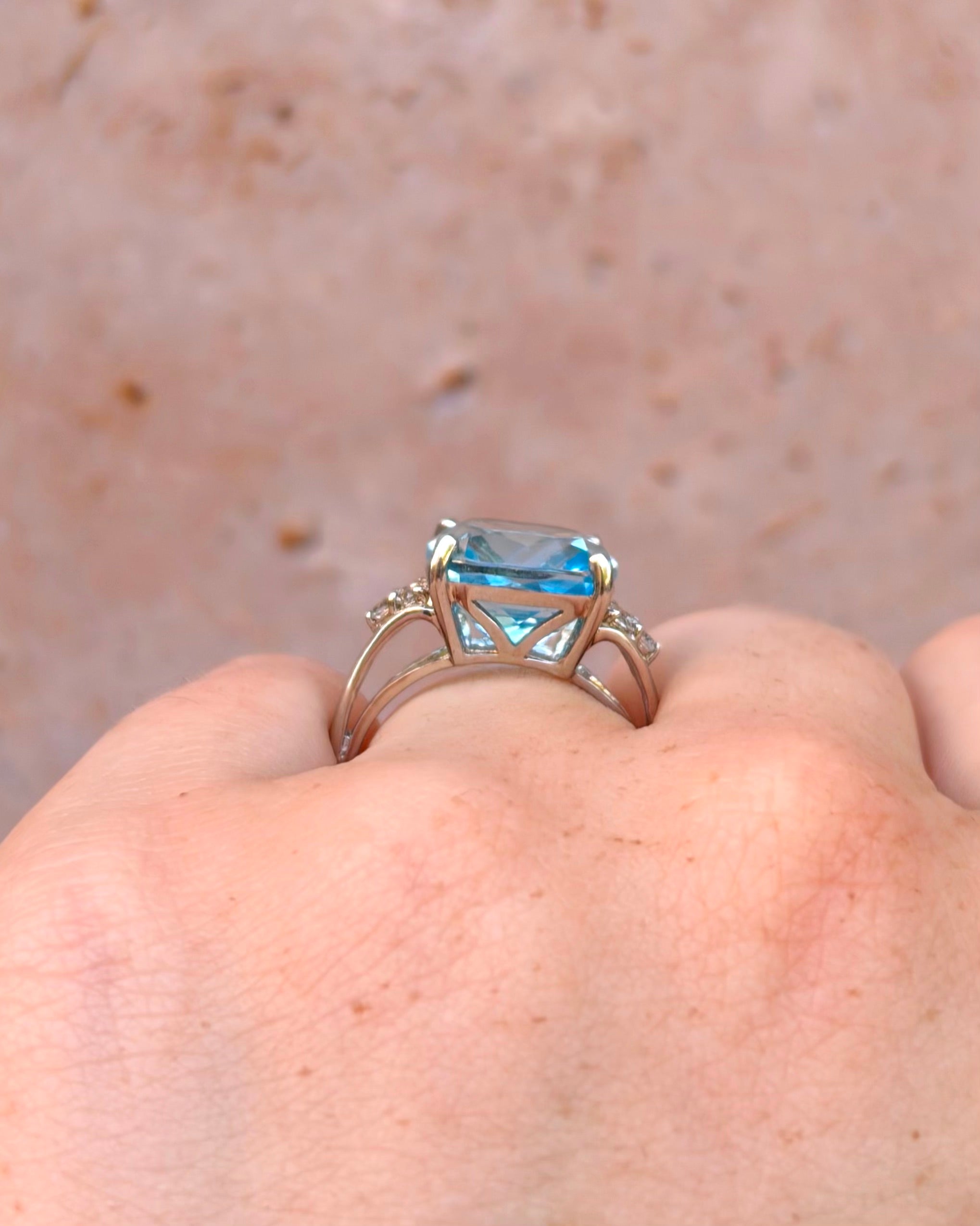 Trilogy Topaz Ring 9.74 Carats "Florence"