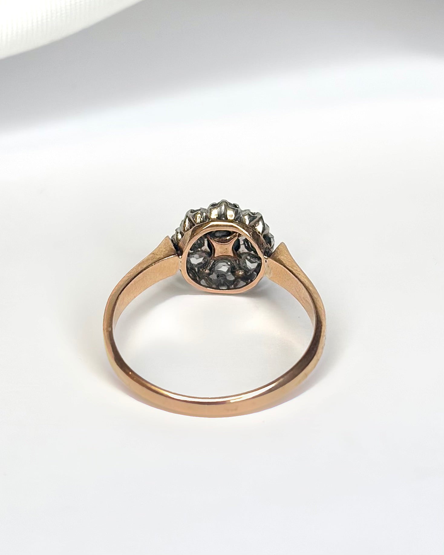 Bague Marguerite Art-Déco Diamants &amp; Perle "Elsa"