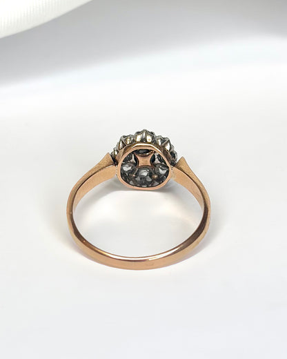 Bague Marguerite Art-Déco Diamants &amp; Perle "Elsa"