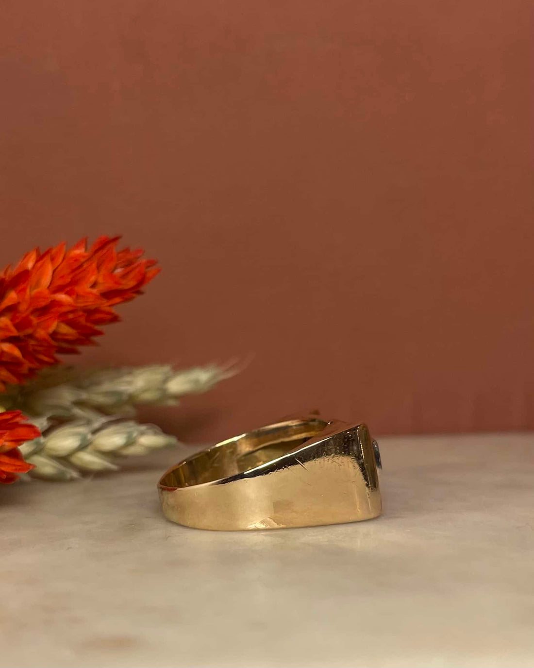 "Anderson" Vintage Diamond Tank Ring