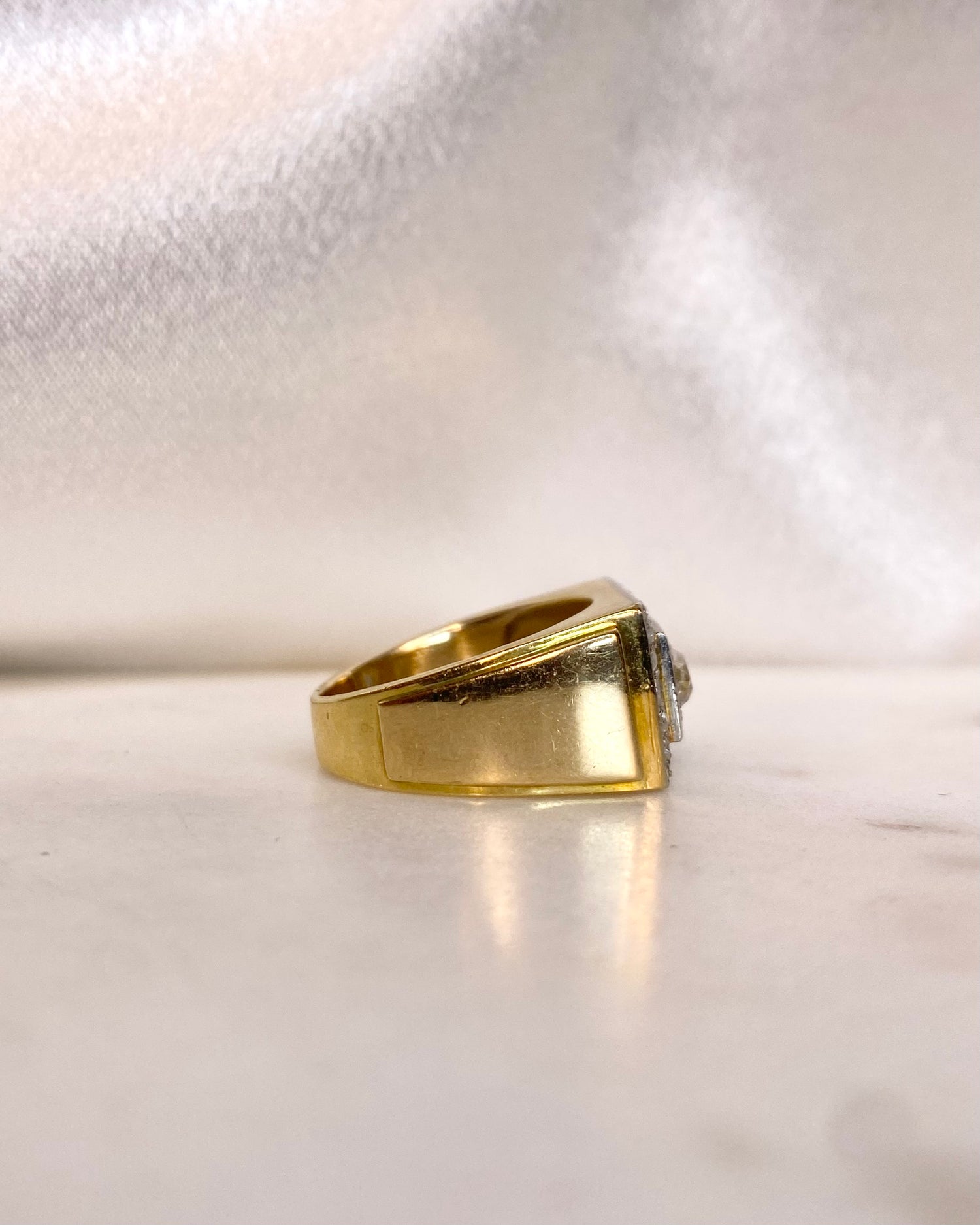 Bague Tank Diamants 0.78 carat &quot;Gatou&quot;