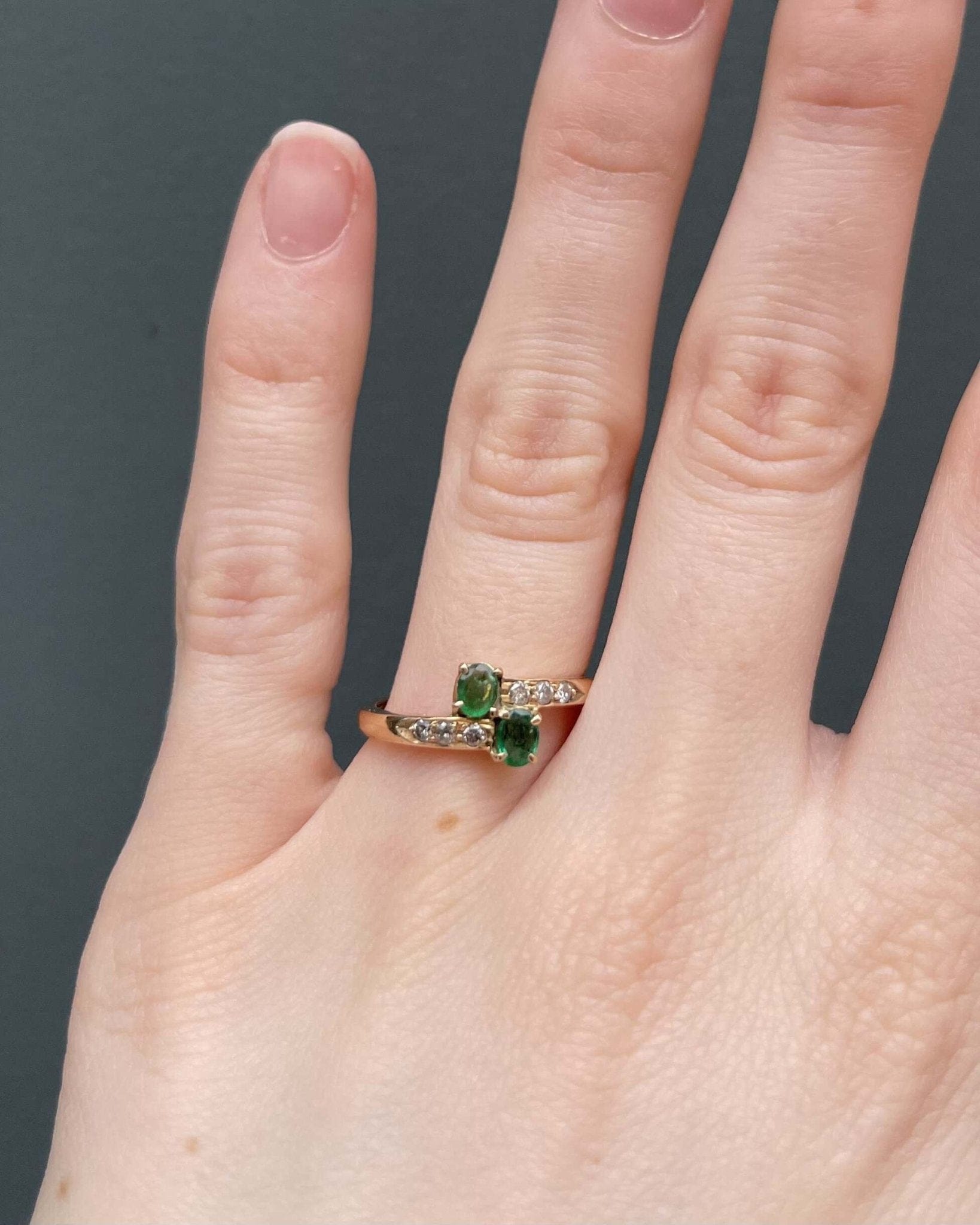 Toi et Moi Émeraudes &amp; Diamants "Laurene" - Elliade Paris