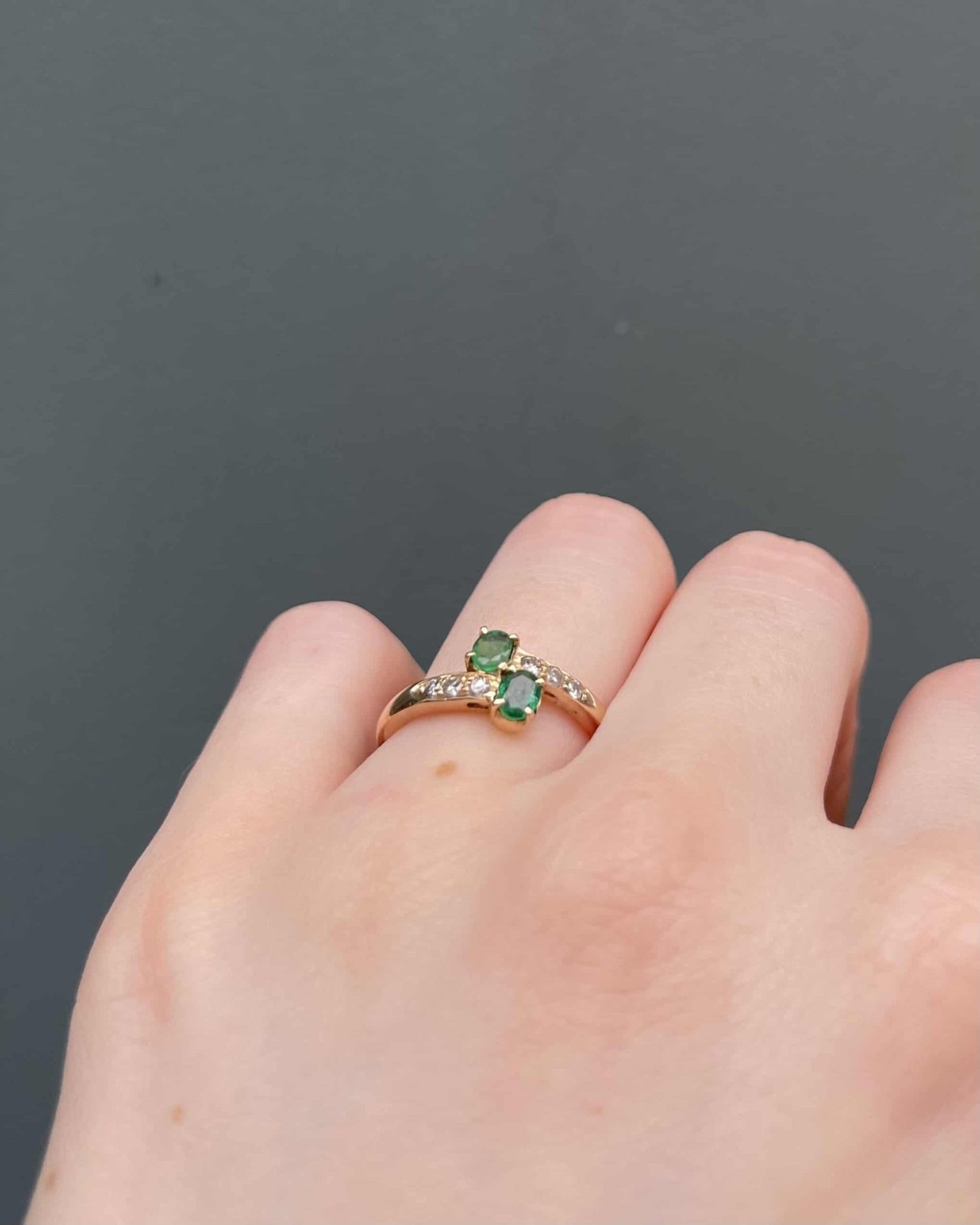 Toi et Moi Émeraudes &amp; Diamants &quot;Laurene&quot; - Elliade Paris