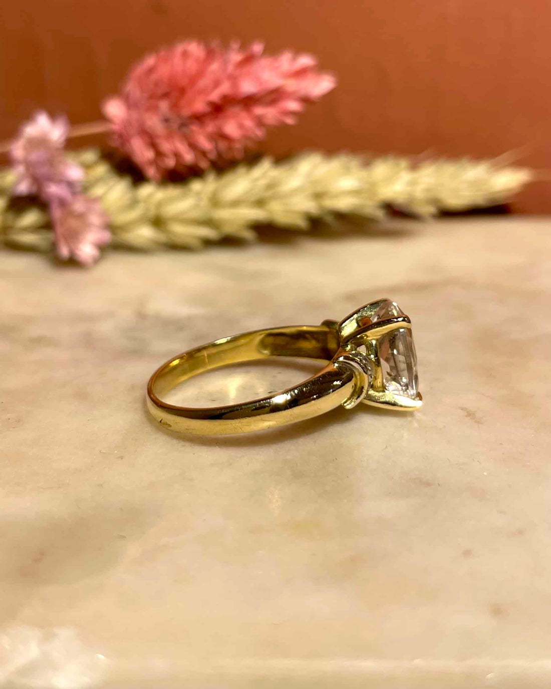 Bague Solitaire Topaze Rose 2.90 carats &quot;Taïla&quot;