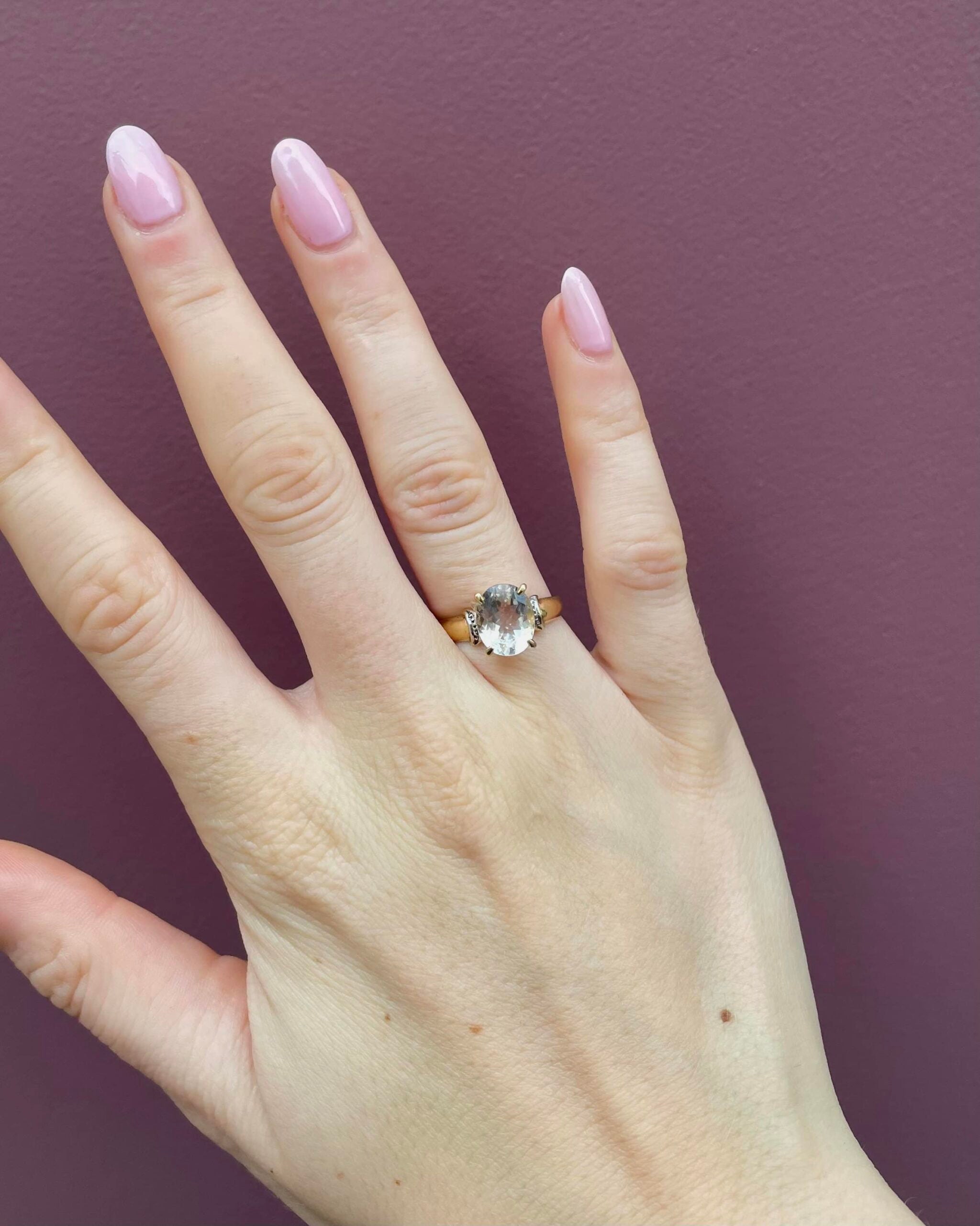 Bague Solitaire Topaze Rose 2.90 carats "Taïla" - Elliade Paris
