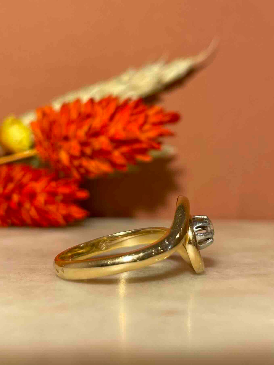 Anillo Art Déco con tourbillon de diamantes &quot;Jeanette&quot;