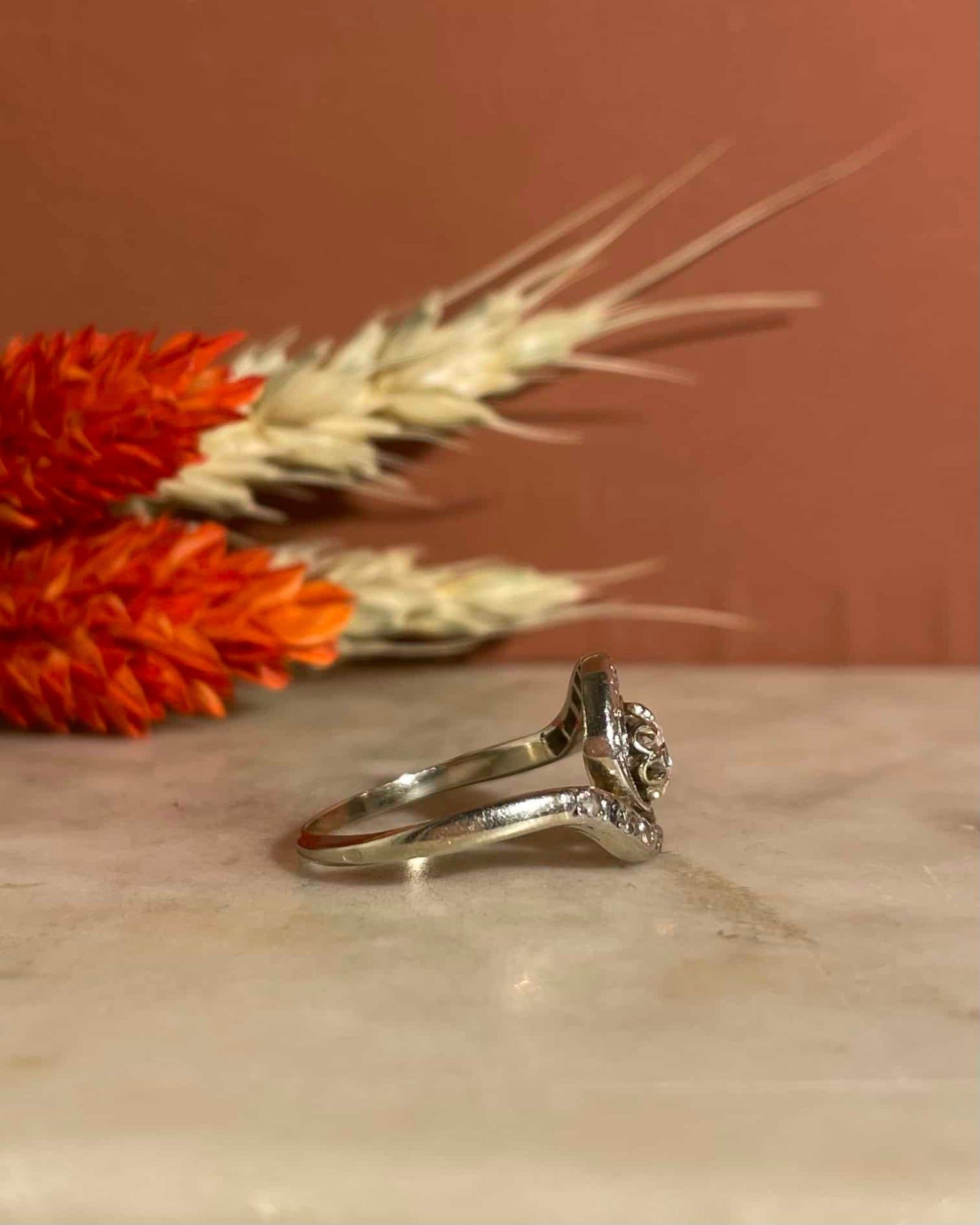 Bague Vintage Tourbillon 19  Diamants &quot;Samira&quot;