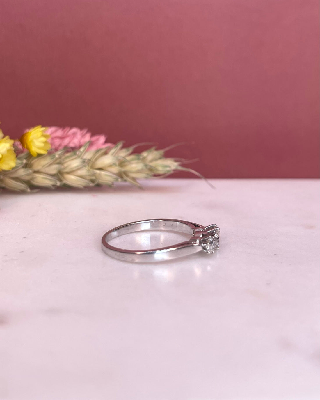 Bague vintage Trilogie Diamants &quot;Maxine&quot;