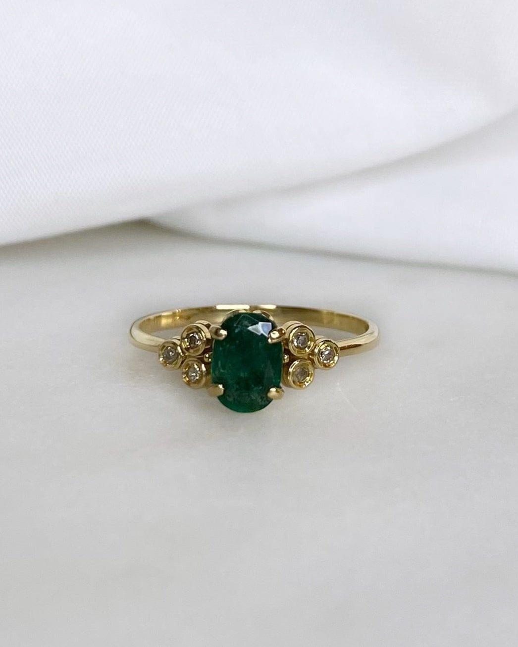 Trilogie Emeraude 1 carat &amp; Diamants "Miry" - Elliade Paris