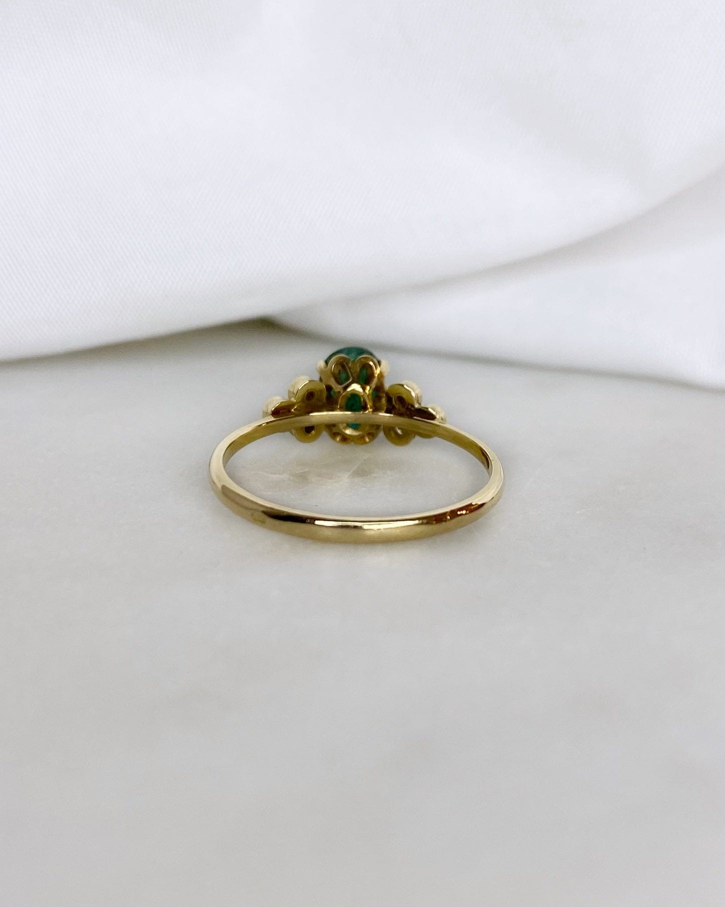 Trilogie Emeraude 1 carat &amp; Diamants "Miry" - Elliade Paris