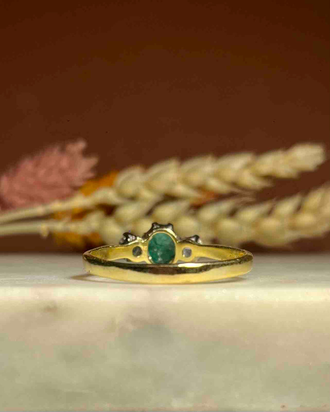 Bague Trilogie émeraude et Diamants &quot;Salima&quot;
