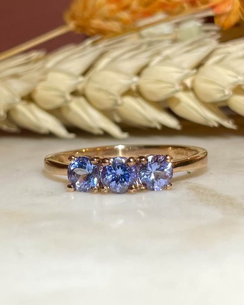 Bague Trilogie Tanzanites "Belinda"