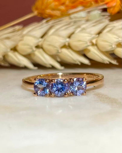 Bague Trilogie Tanzanites &quot;Belinda&quot;