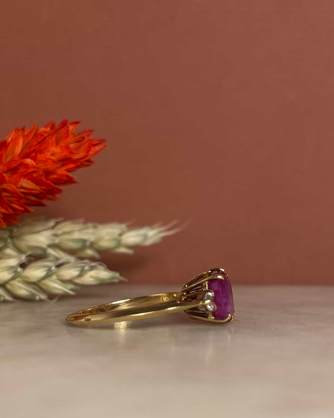 Bague Trilogie Rubis 1.65 carat &amp; Diamants &quot;Précillia&quot;