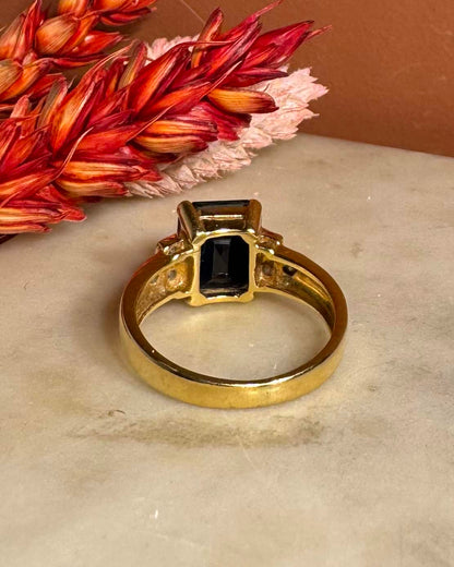 &quot;Lysa&quot; 3.30 carat Sapphire &amp;amp; Diamond Trilogy Ring