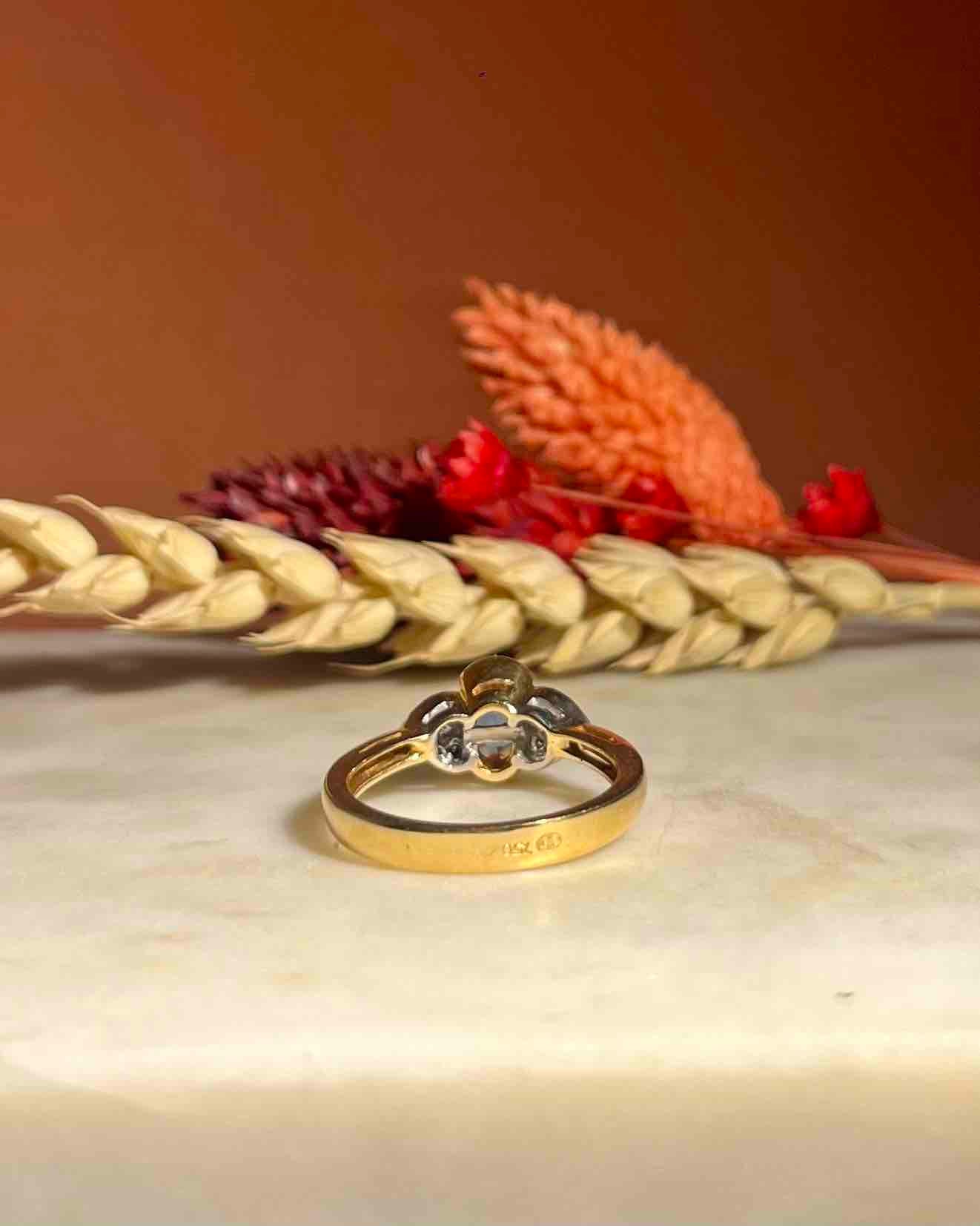 "Chiara" Sapphire and Diamond Trilogy Ring
