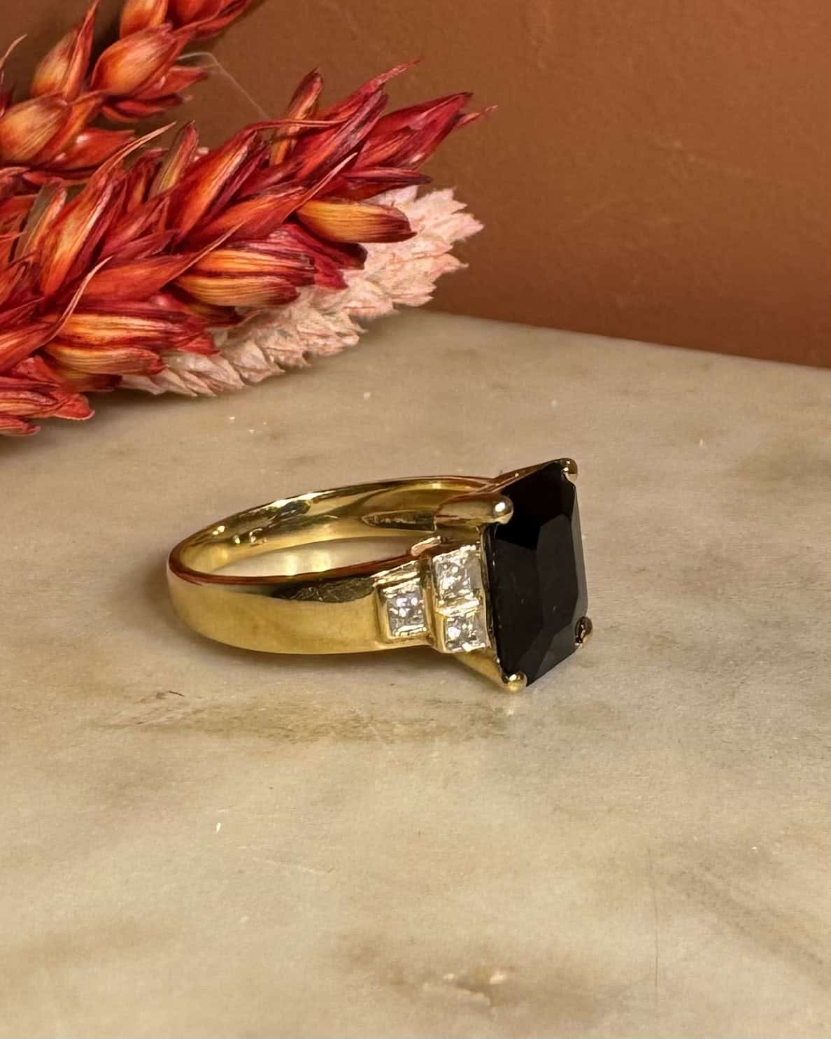 "Lysa" 3.30 carat Sapphire &amp;amp; Diamond Trilogy Ring