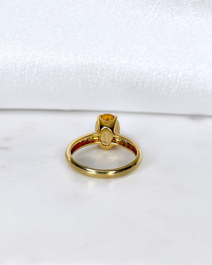 Trilogie Topaze Jaune 3.15 carats &amp; Diamants &quot;Isadora&quot; - Elliade Paris