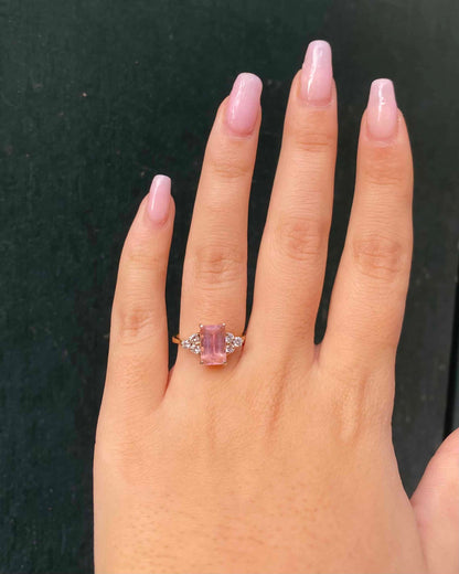 Bague Trilogie Tourmaline 1.80 Carat &amp; Diamants “Lola”