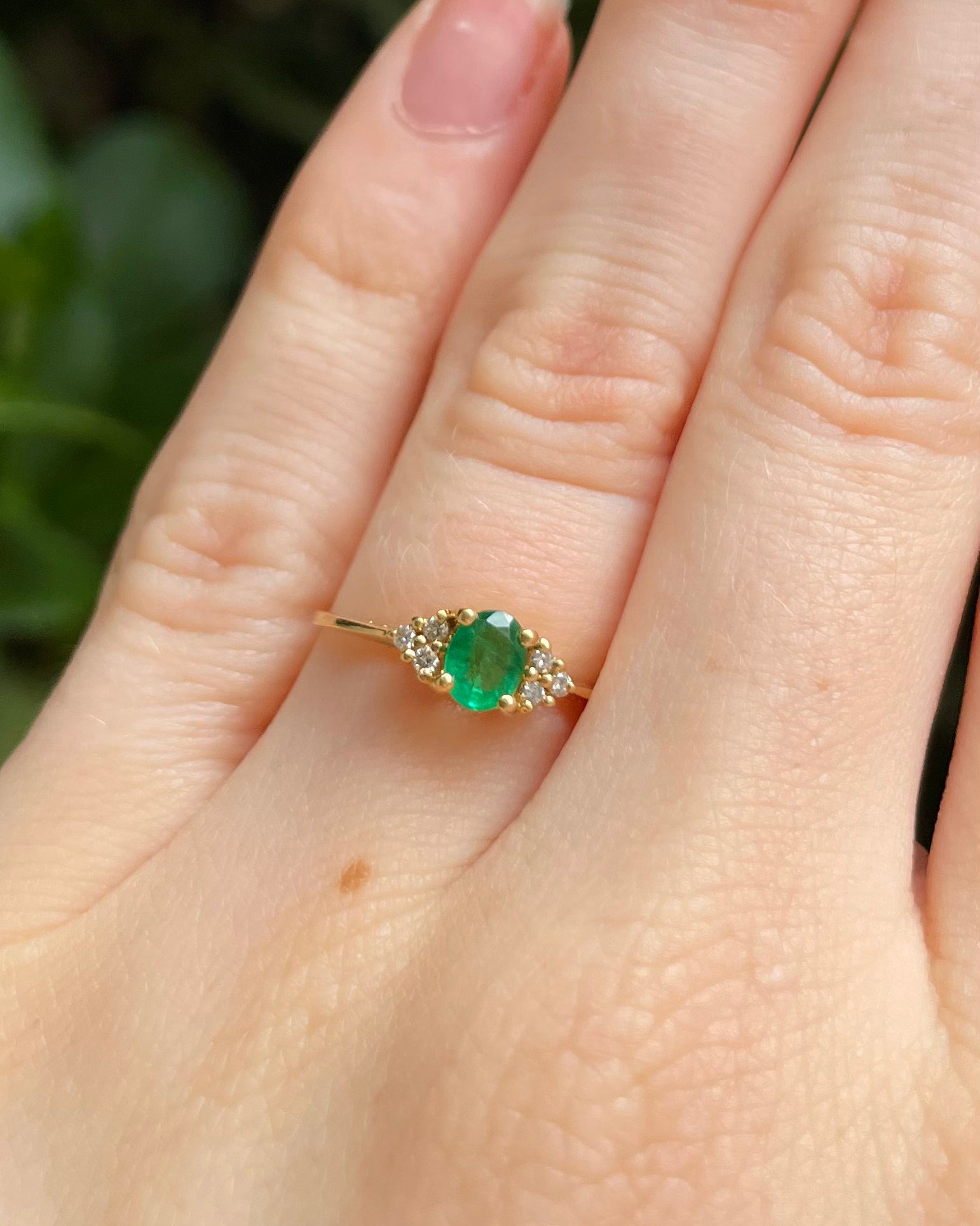 Bague Trilogie Émeraude &amp; Diamants "Lysora"