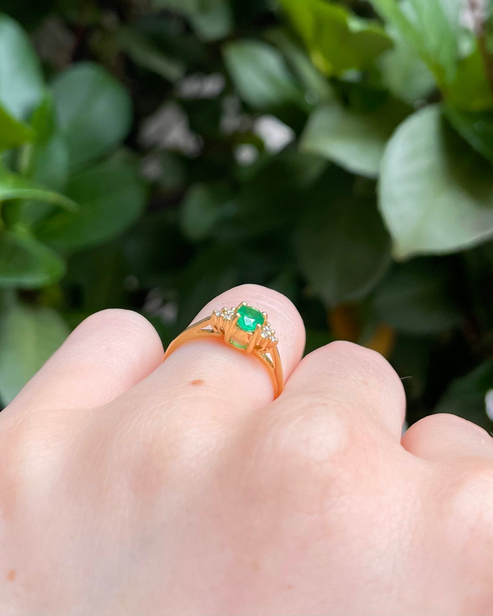Bague Trilogie Émeraude &amp; Diamants "Lysora"