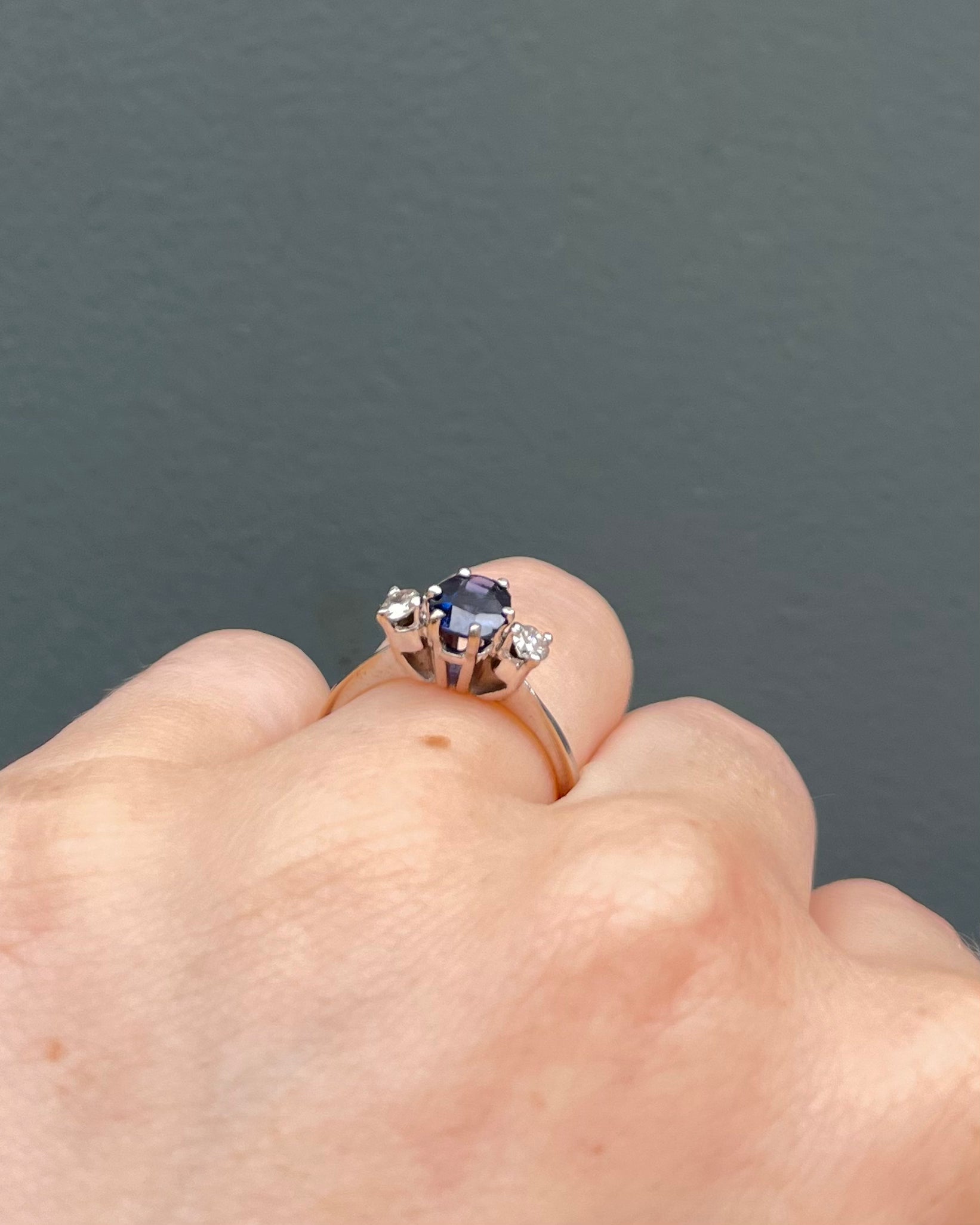 Bague Trilogie Saphir &amp; Diamants "Lyna"