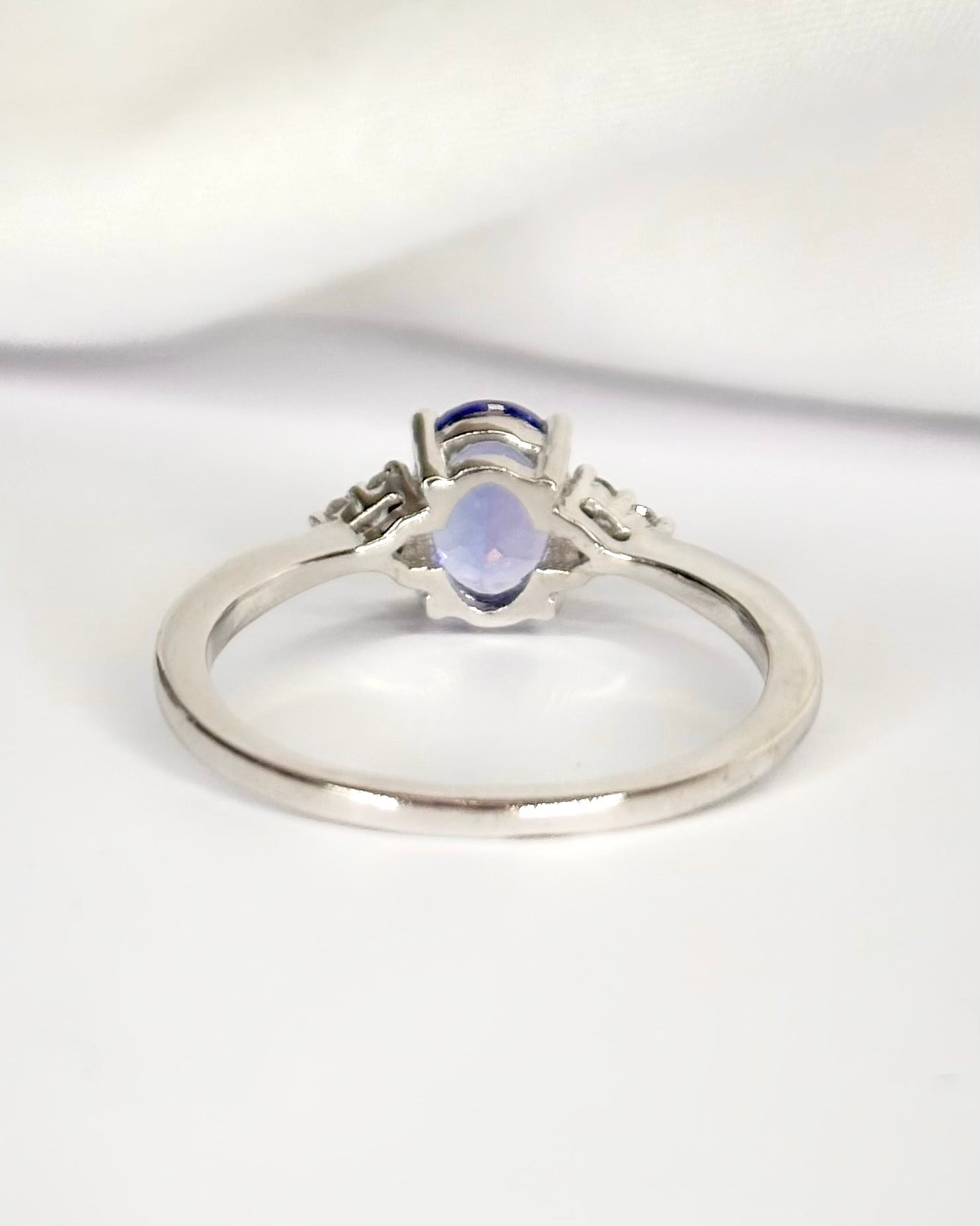 Bague Trilogie Tanzanite 1.20 carat &amp; Diamants "Carolina"