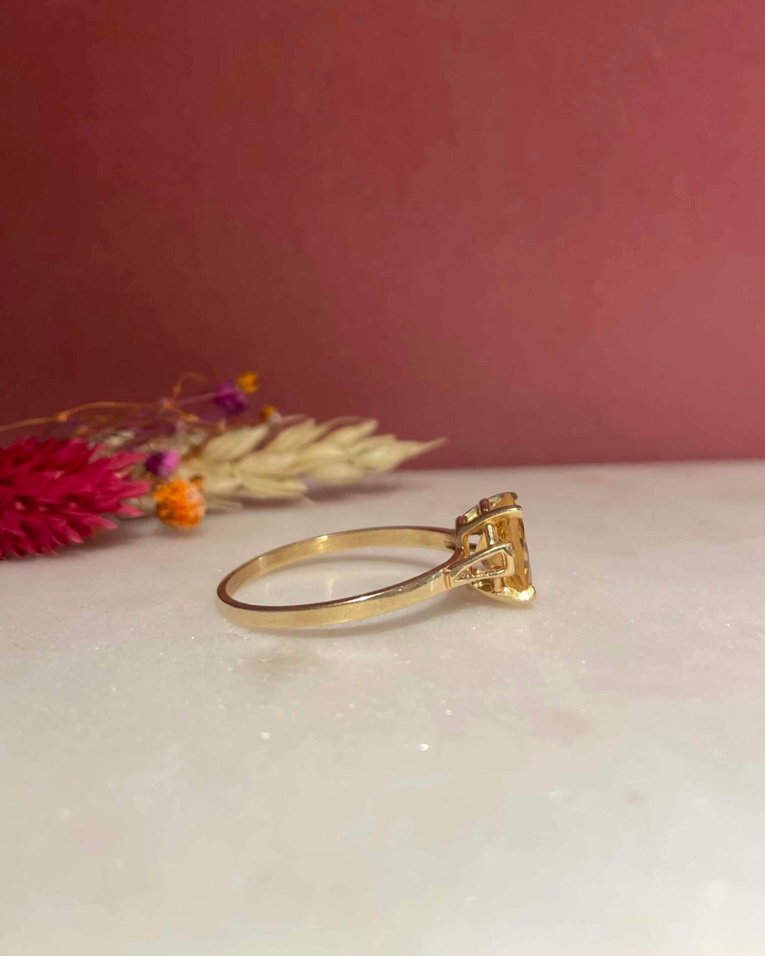 1.60 carat &quot;Castille&quot; Citrine Solitaire Ring