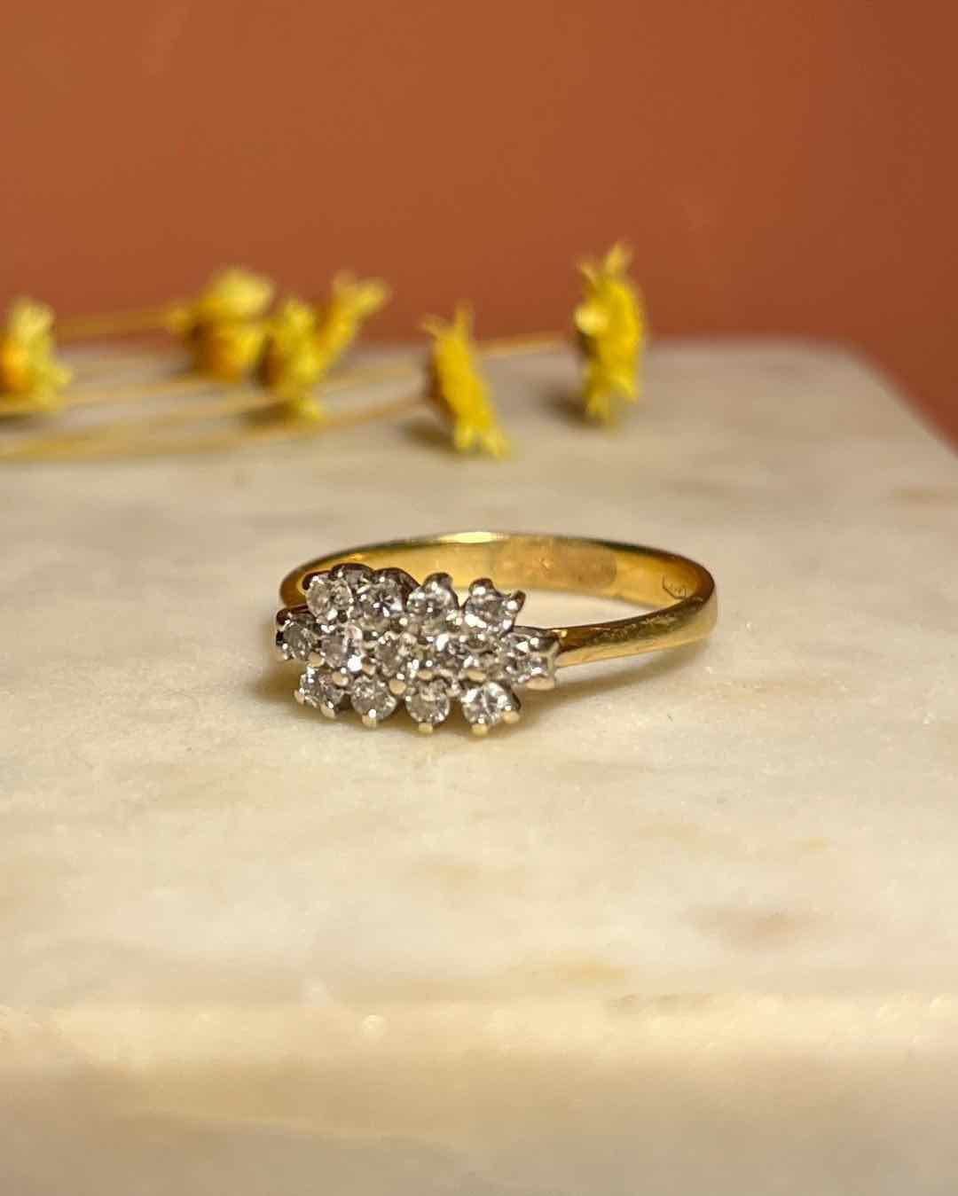 Anillo de diamantes vintage &quot;May&quot;