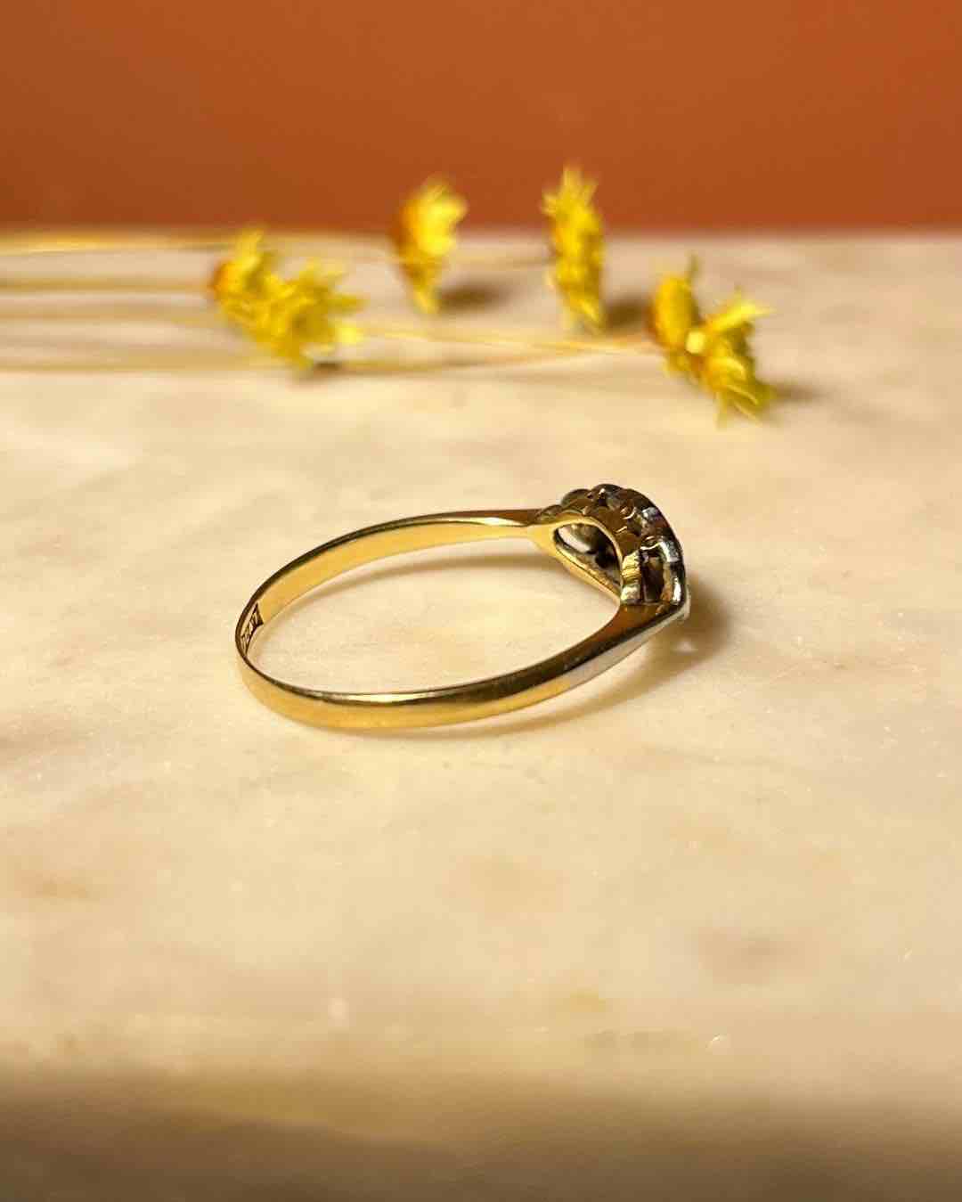 Bague vintage Art-déco Diamants &quot;Paulina&quot;