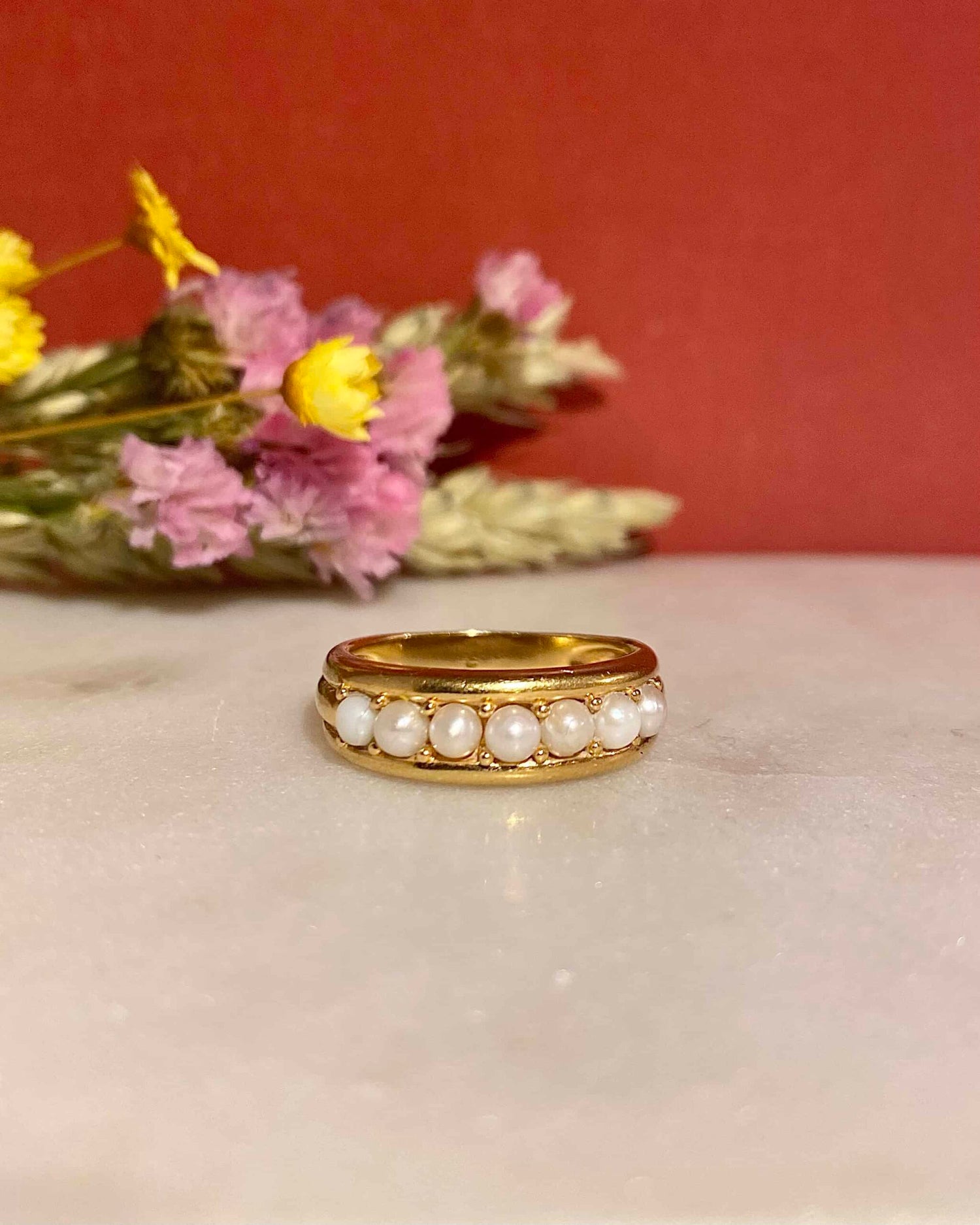 Bague Vintage Jonc Perles &quot;Maya&quot;